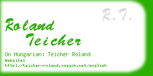 roland teicher business card